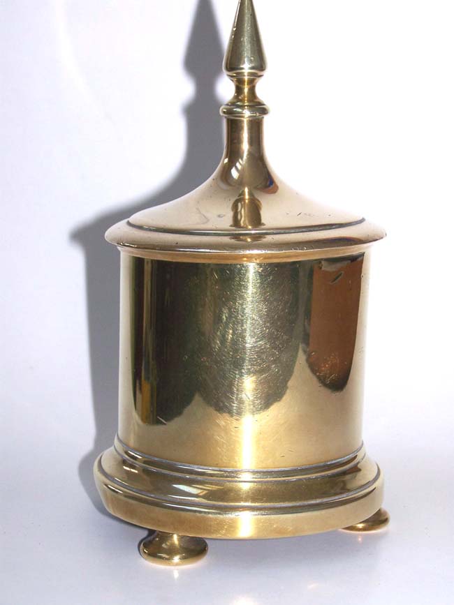 An early 19th century English Brass Tobacco Jar